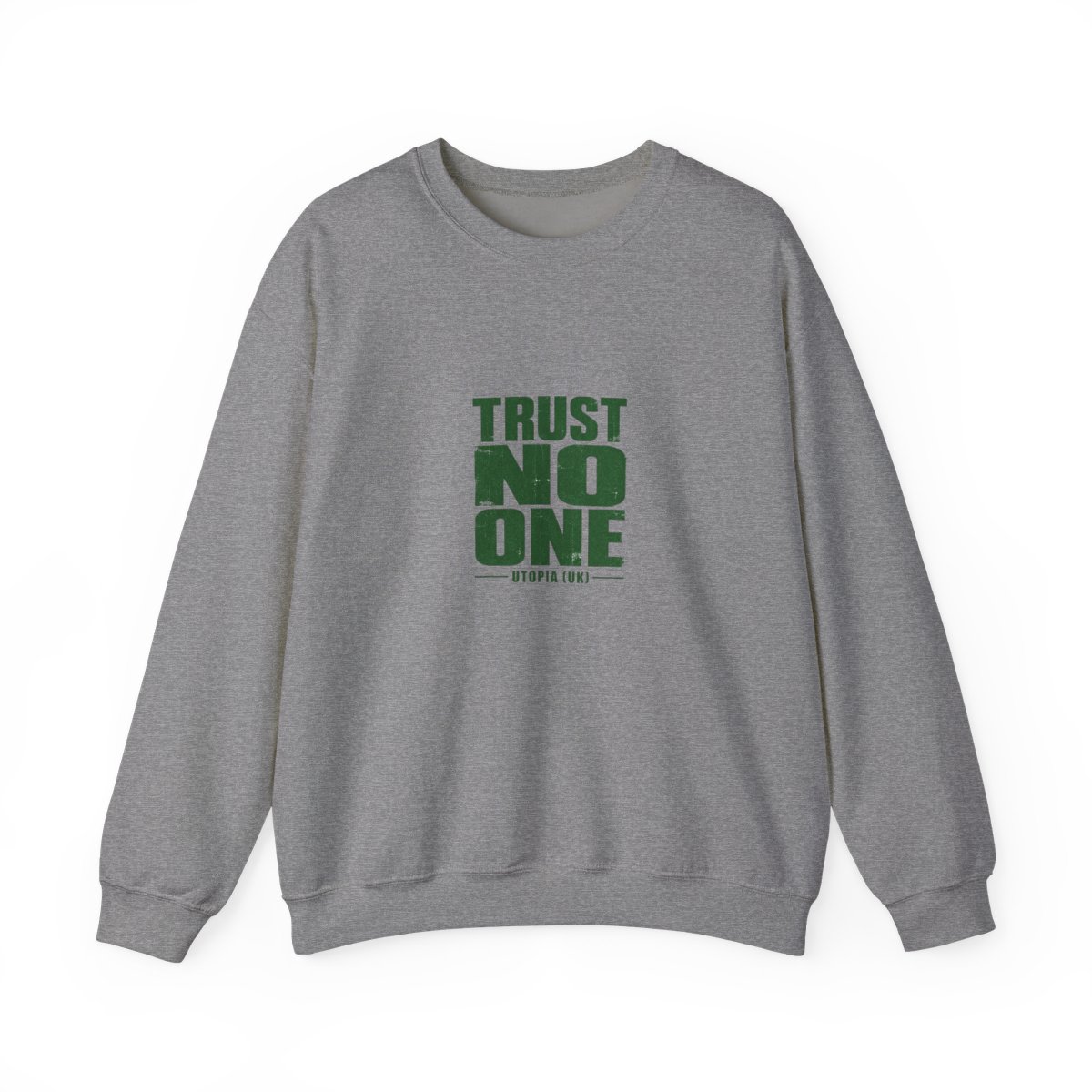 Utopia (UK) "Trust No One" Crewneck - alternate angle 2, merchandise