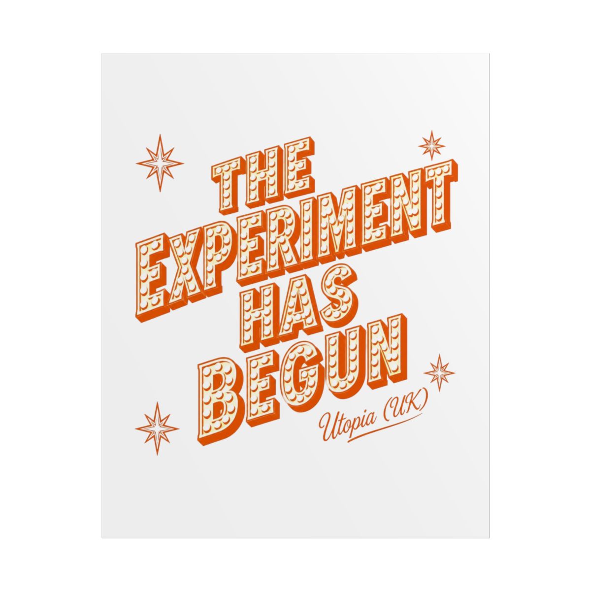 Utopia (UK) "The Experiment Has Begun" Poster
