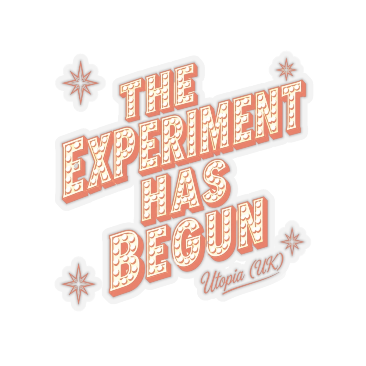 Utopia (UK) "The Experiment Has Begun" Sticker - alternate angle 4, merchandise