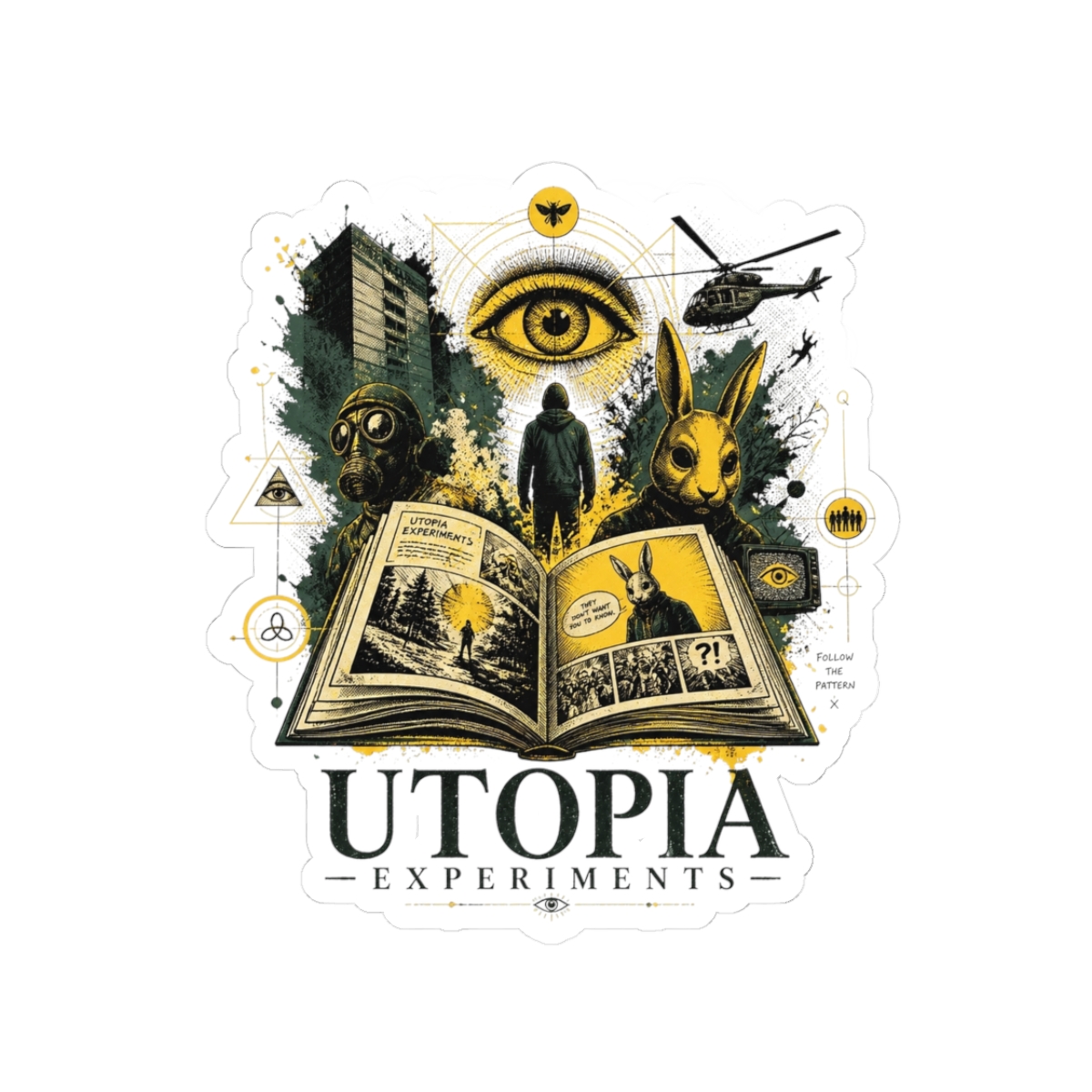Utopia (UK) "Utopia Experiments" Sticker - alternate angle 1, merchandise
