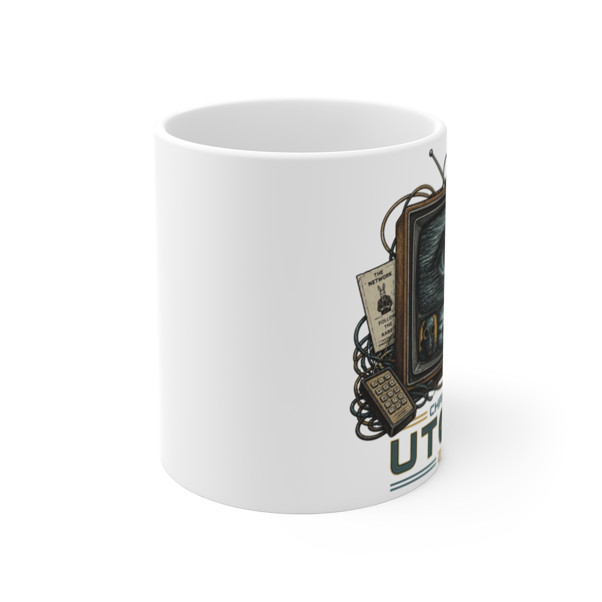 Utopia (UK) "Channel 4: Utopia 2013" White Mug - alternate angle 1, merchandise