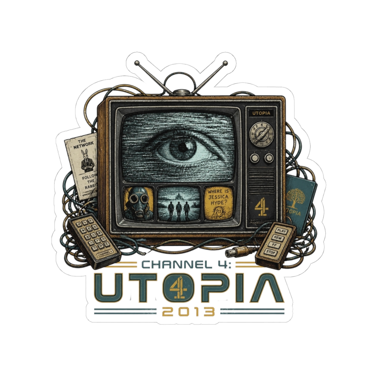Utopia (UK) "Channel 4: Utopia 2013" Sticker - Official stickers merchandise
